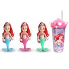 Kit 3 Bonecas Sereia com Luz e Copo Pequena Sereia Ariel