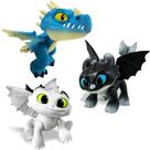Kit 3 Bonecos como Treinar seu Dragão Dusk Dawn e Tempestade