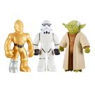 Kit 3 Bonecos Elásticos Star Wars Goo Jit Zu C3PO, Stormtrooper e Yoda Sunny 17cm