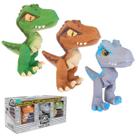 Kit 3 Bonecos Jurassic World Velociraptor Blue Delta Echo