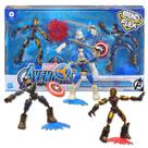 Kit 3 Bonecos Marvel Capitão América Homem Ferro Taskmaster