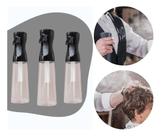 Kit 3 Borrifador Pulverizador Névoa Jato Continuo Luxo 300ml Preto Transparente Kit 3 Borrifador Pulverizador Névoa Jato Continuo Luxo 300ml Preto Transparente