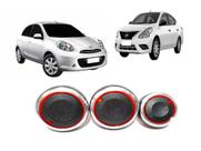 Kit 3 Botão Comando Ar Condicionado Nissan March ate 2017