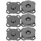 Kit 3 Botões Magnéticos 14mm Fecho Imantado Preto P/ Costurar imã