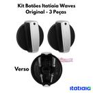 Kit 3 Botões Manipulos Para Fogão Itatiaia Waves Original