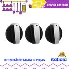 Kit 3 Botões Manipulos Para Fogão Itatiaia Waves Original