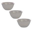 Kit 3 bowl colors cinza 12x6x12cm cerâmica
