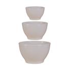 Kit 3 Bowl Redondo P M G Cumbuca Petiscos Sobremesa Saladeira Tigela Vasilha Cozinha