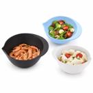 Kit 3 Bowls Potes Cozinha 2,8L Tigelas Cumbucas Plástico Colorido Vivas Açaí Sorvete Doce Salgado