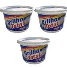 Kit 3 Brilho Total Pote Limpa Alumínio Panelas Pratas 500gr