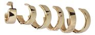 Kit 3 Brincos Feminino Argola Banhada A Ouro 18k Argolinha