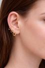 Kit 3 Brincos Hexagonais Folheados a Ouro Design Moderno e Elegante Feminino