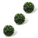 Kit 3 Buchinho Topiaria Bola Grama Artificial Decorativa 12cm