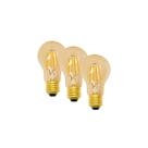 Kit 3 bulbo led filamento 4w ambar 127v/220v luminatti