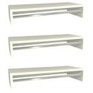 Kit 3 Cabideiro de parede suspenso 80x25x11,5 Branco