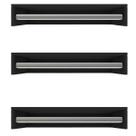 Kit 3 Cabideiro de parede suspenso 80x25x11,5 Preto