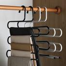 Kit 3 Cabides de metal em S com 5 divisórias p/ calça saia