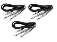 Kit 3 CABO 2 P10 MONO+P2 STEREO DOURADO 24K MXT