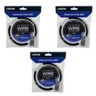 Kit 3 Cabo de Aço Empate Marine Sports Leader Black 90/120/200Lbs 70 Luvas (Cada)