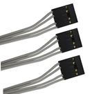 Kit 3 cabo flat 5 vias c/rabicho plastigarça