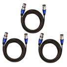 Kit 3 Cabos De Microfone Balanceado Xlr Macho Femea Mxt 5m