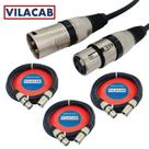 Kit 3 Cabos Microfone/dmx - Xlr/canon Balanceado 3 Metros