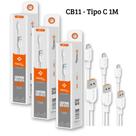 Kit 3 Cabos Usb/Dados Carregador P/ Tipo C Turbo 1M - Tipo C Kit 3 Cabos Usb/Dados Carregador P/ Tipo C Turbo 1M - Tipo C