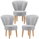 Kit 3 Cadeira para Cozinha Estofada Mesa de Jantar Pés de Madeira