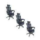 Kit 3 Cadeiras de Escritório Presidente Executiva Oficial Paris Preto Kit 3 Cadeiras de Escritório Presidente Executiva Oficial Paris Preto