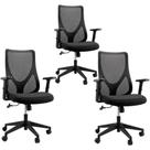Kit 3 Cadeiras Diretor Comfort Corporate Pro Mesh Giratória Preto Oficial Webshop