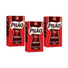 Kit 3 Café Torrado e Moído a Vácuo Tradicional Pilão 500g