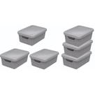 Kit 3 Caixa Organizadora Com Tampa Multiuso 5 Litros Reforçada Jaguar Banheiro Geladeira Armario Cozinha