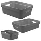 Kit 3 Caixa Organizadora OU 2L 4,8L 10,5L Cube Sem Tampa Kit 3 Caixa Organizadora OU 2L 4,8L 10,5L Cube Sem Tampa