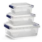 Kit 3 Caixa Organizadoras Multiuso Conjunto Viena Pote Armazenamento