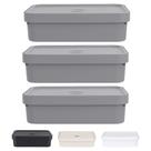Kit 3 Caixa Plastica Grande Baixa Multiuso 16l Organizadora Ou Kit 3 Caixa Plastica Grande Baixa Multiuso 16l Organizadora Ou