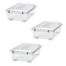 Kit 3 Caixa Plastica Organizadora 28 litros Baixa Sanremo