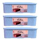 Kit 3 Caixa Rattan 13 Litros Cesto Organizador Com Tampa Kit 3 Caixa Rattan 13 Litros Cesto Organizador Com Tampa