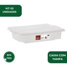 Kit 3 Caixas Alimentícia com Tampa 6 litros Frigorífica Multiuso Para Resfriamento Empilhar