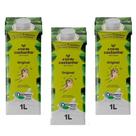 Kit 3 caixas bebida vegetal original a tal da castanha 1l sabor suave para o dia a dia