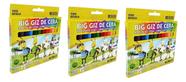 Kit 3 Caixas Giz de Cera Multi ACRILEX 12 cores - ACRILEX