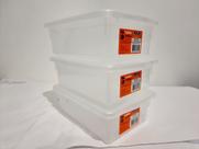 Kit 3 Caixas Multiuso Organizadora P/ Freezer Microondas