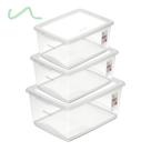 Kit 3 Caixas Organizadora Ordene 7,5 + 15 e 30 Lt Com Tampa