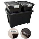 Kit 3 Caixas Organizadoras 53L E 11L Com Rodinhas E Travas