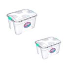 Kit 3 Caixas Organizadoras Transparente 20 Litros Pp Uninjet