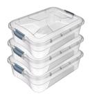 Kit 3 Caixas Organizadoras Transparente Multiuso 10 Litros