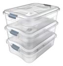 Kit 3 Caixas Organizadoras Transparentes Multiuso 3 Litros