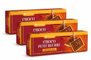 Kit 3 Caixas PetitBeurre Griesson Chocolate Amargo Biscoito Alemão Crocante 150g Gourmet