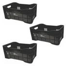 Kit 3 Caixas Plásticas 36L Hortifrúti Agrícola Organizadora