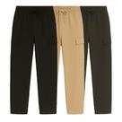 Kit 3 Calça Cargo Larga Skate Unissex Bolso Lateral Fechamento Cordão Jeans Sarja Diversas Cores - e