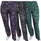 Kit 3 Calça Feminina Liganete Estampada Com Bolso Lateral Confortáveis. Kit 3 Calça Feminina Liganete Estampada Com Bolso Lateral Confortáveis.